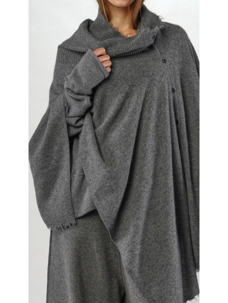 Rundholz - Rundholz Oversize Strickschal aus Wolle und Waschbärhaar - 2251337707