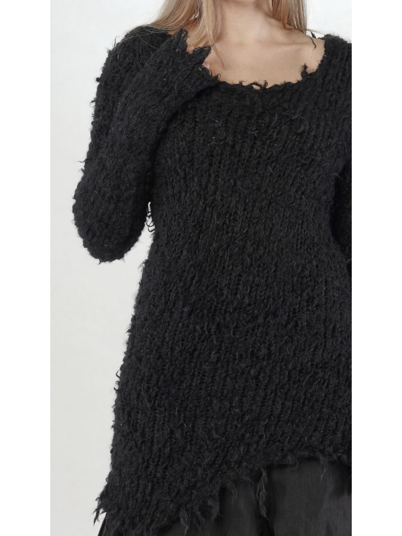 Rundholz - Schmale Woll Stricktunika - 2251387003