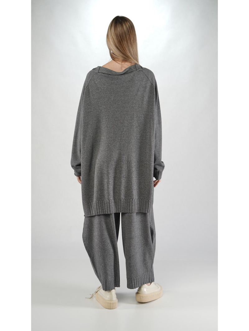 Rundholz - Ausgestellte Wollpapier mix Stricktunika - 2251397003