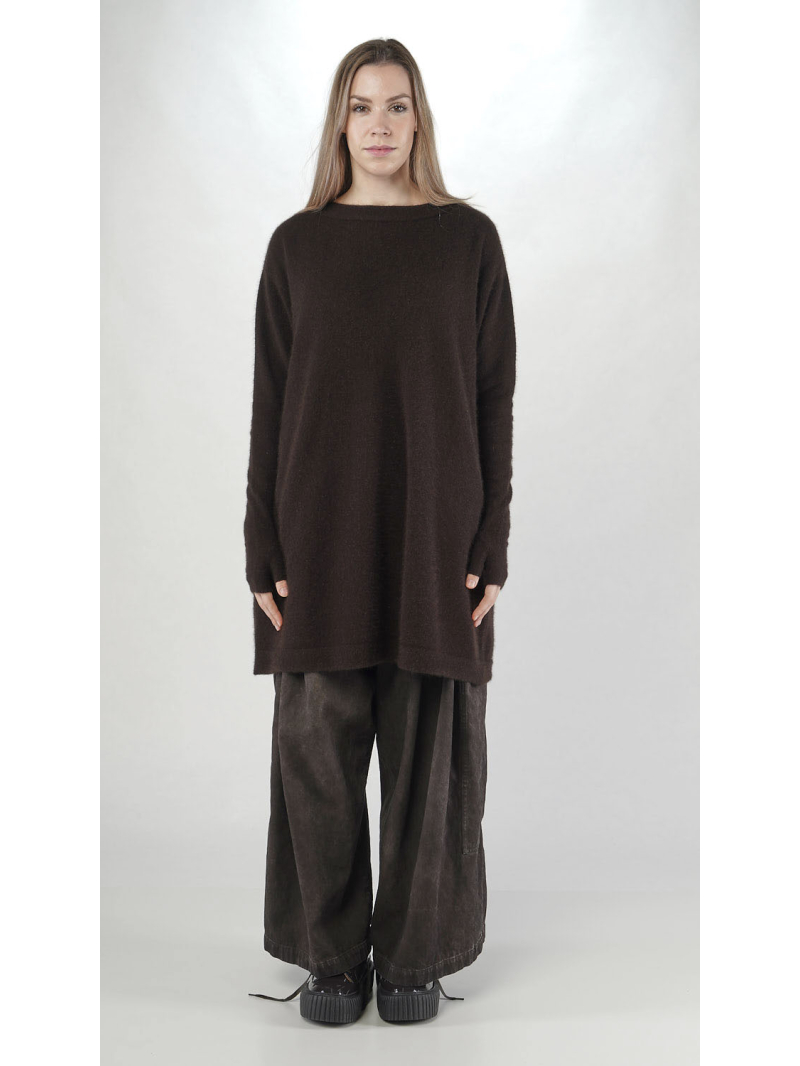Rundholz - Knitted tunic with opossum and silk - 2251427006