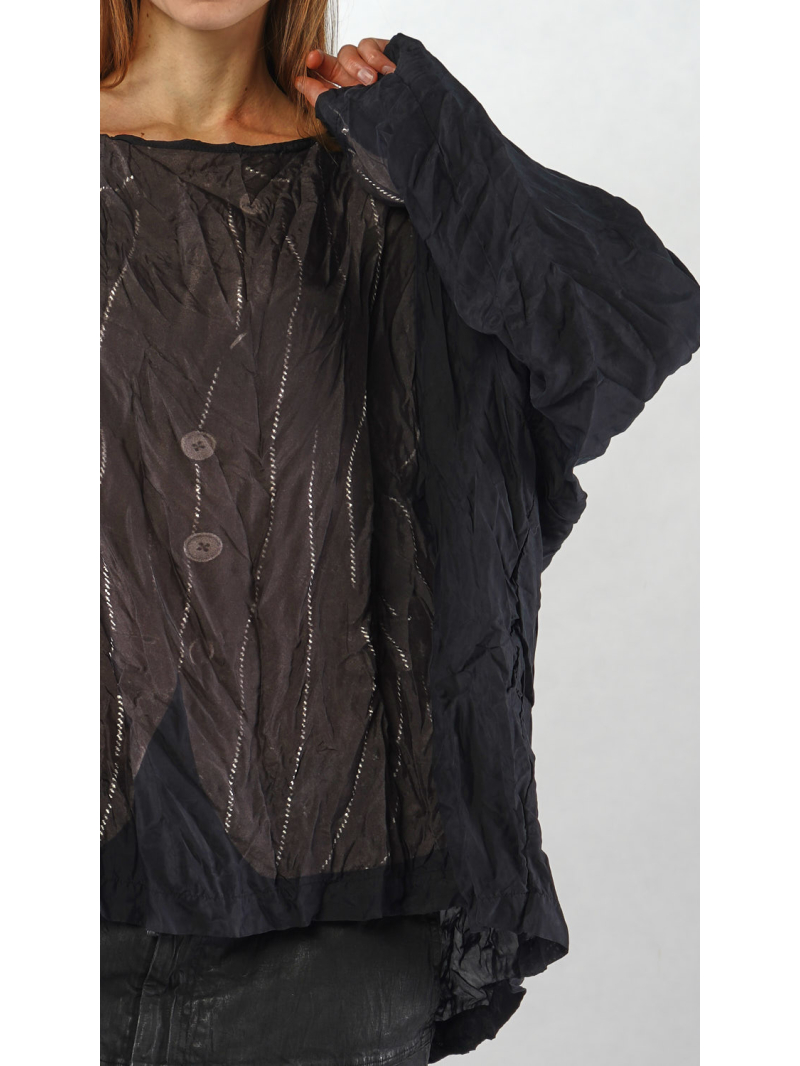 Rundholz - Cupro Shirt mit Platziertem Digital Druck - 2251470504