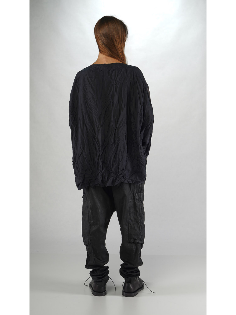 Rundholz - Cupro Shirt mit Platziertem Digital Druck - 2251470504