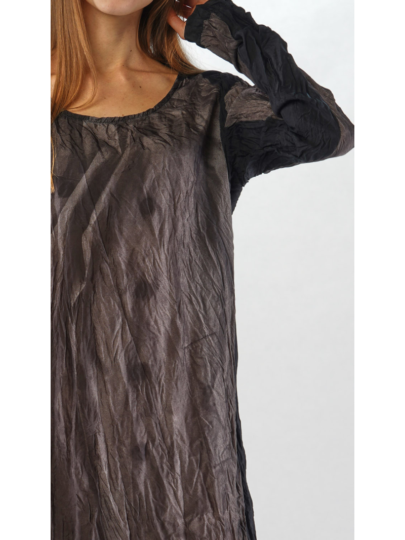 Rundholz - Cupro Tunika mit Platziertem Digital Druck - 2251471908