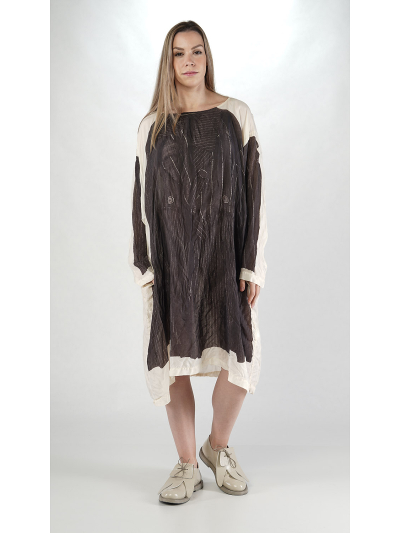 Rundholz - Cupro Tunika mit Platziertem Digital Druck - 2251471909