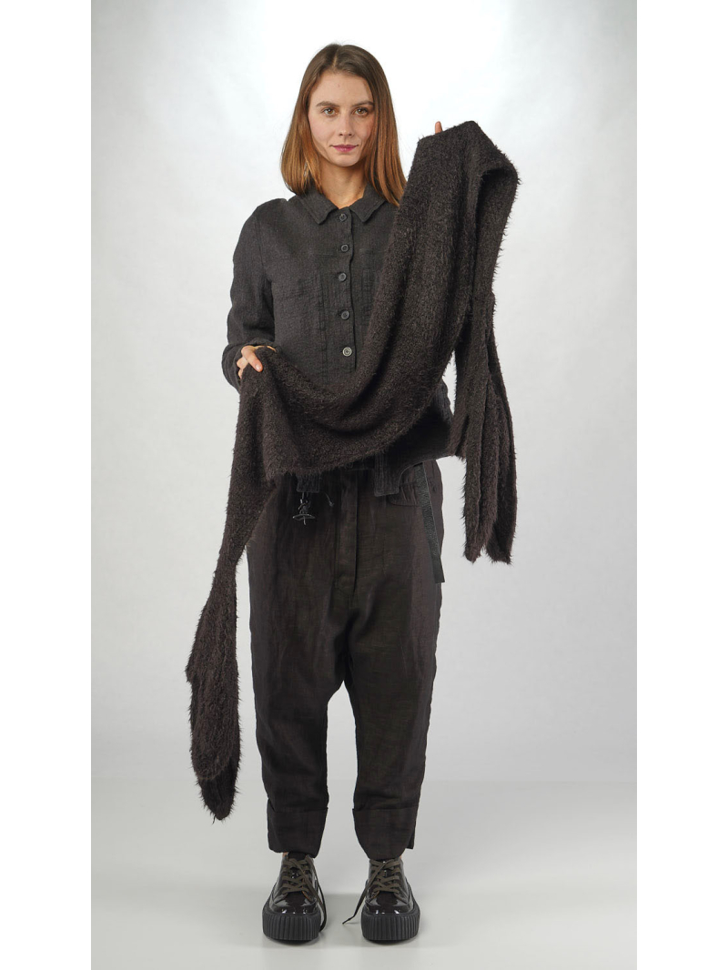 Rundholz - Tussah Seiden Strickschal mit Monsterhänden - 2251657712