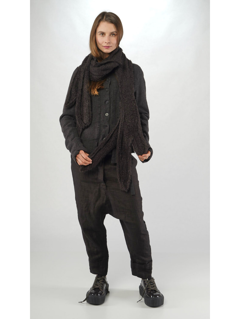 Rundholz - Tussah Seiden Strickschal mit Monsterhänden - 2251657712