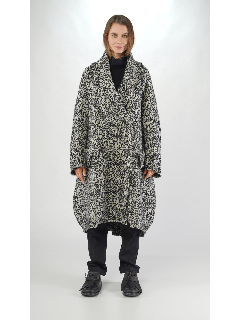 Rundholz - Rundholz balloon-shaped knitted coat with monster detail - 2251757201