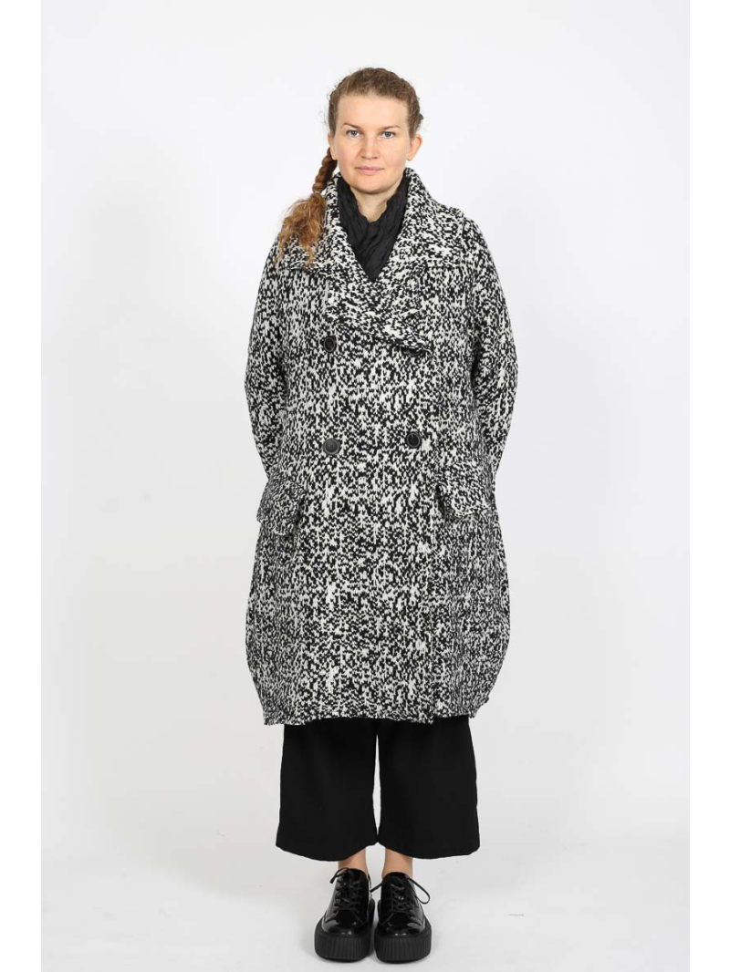 Rundholz - Rundholz balloon-shaped knitted coat with monster detail - 2251757201