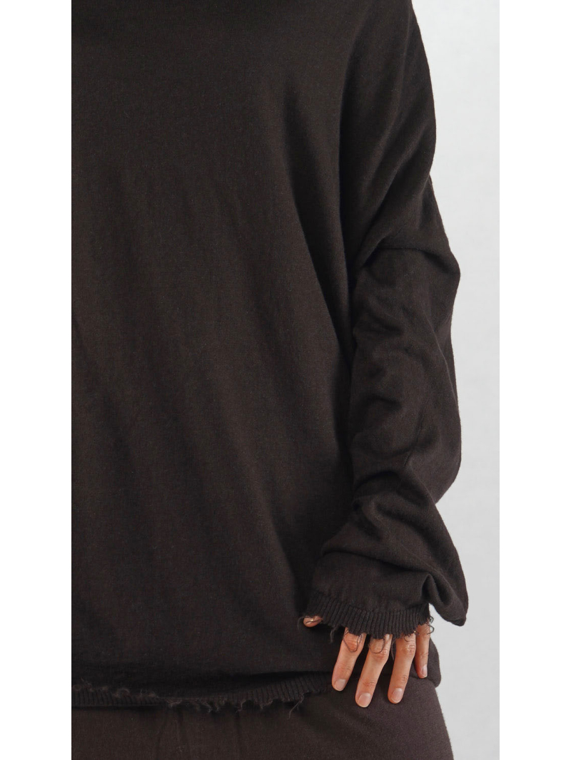 Rundholz - Lockerer Leinen Woll Pullover - 2251840702