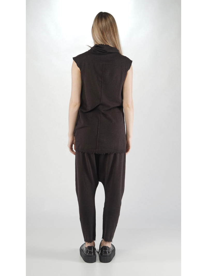 Rundholz - Tailliertes Leinen Woll Stricktop - 2251847406