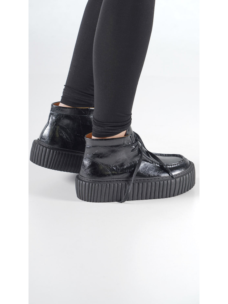 Rundholz - Rundholz Elegante Schnür-Ankle Boots mit Faltenpartie - 2251985251