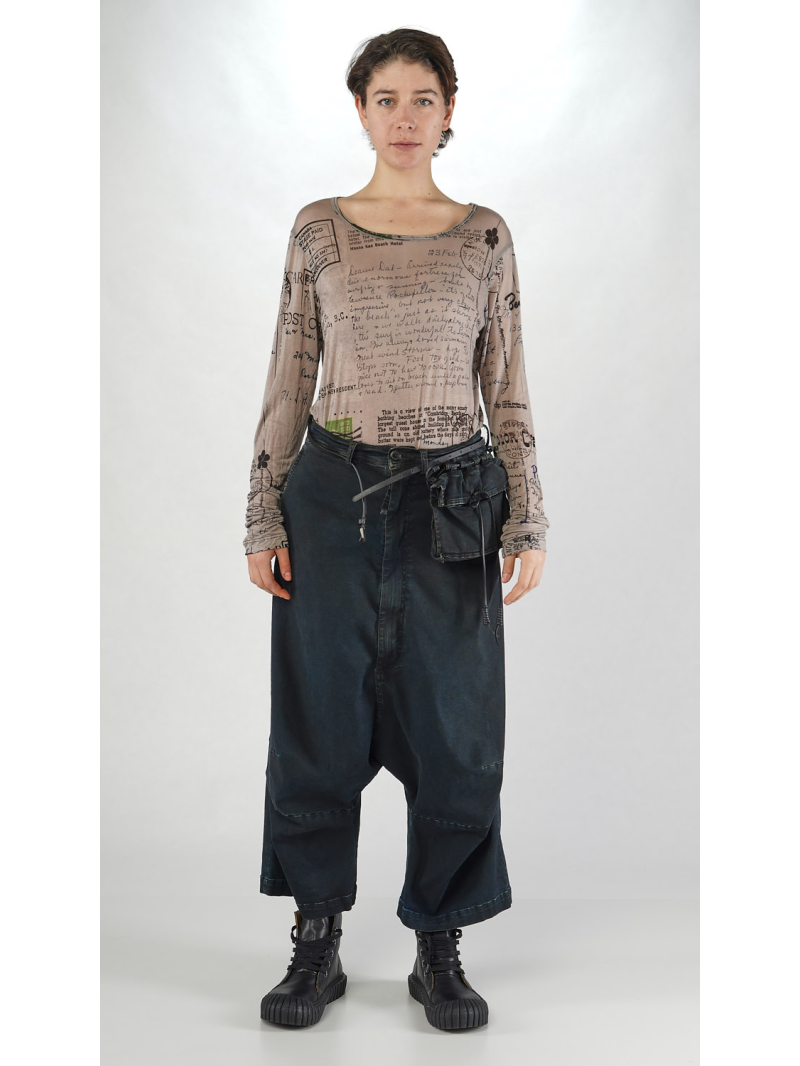 Rundholz DIP - Weite Bicolor Stretch Denim Hose - 2252060113