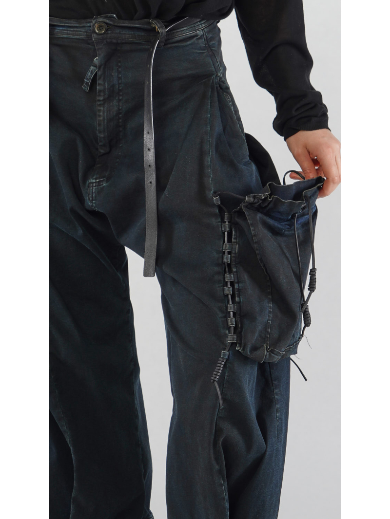 Rundholz DIP - Bicolor Stretch Denim Hose mit Sehr tiefer Schritthöhe - 2252060114