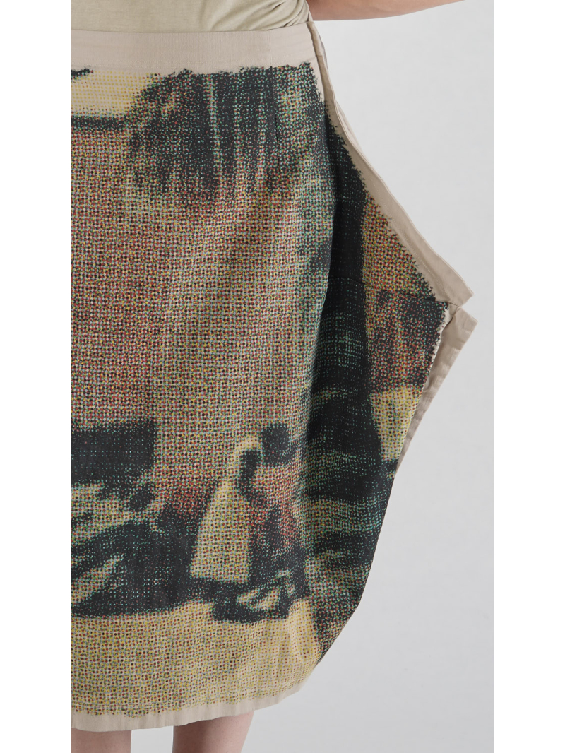 Rundholz DIP - Ausgestellter Baumwoll Stretch Rock - 2252110308