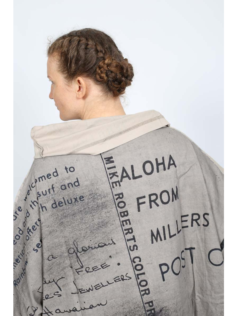 Rundholz DIP - Elegantes Baumwollkleid mit digitalem Druck für Damen - 2252110911