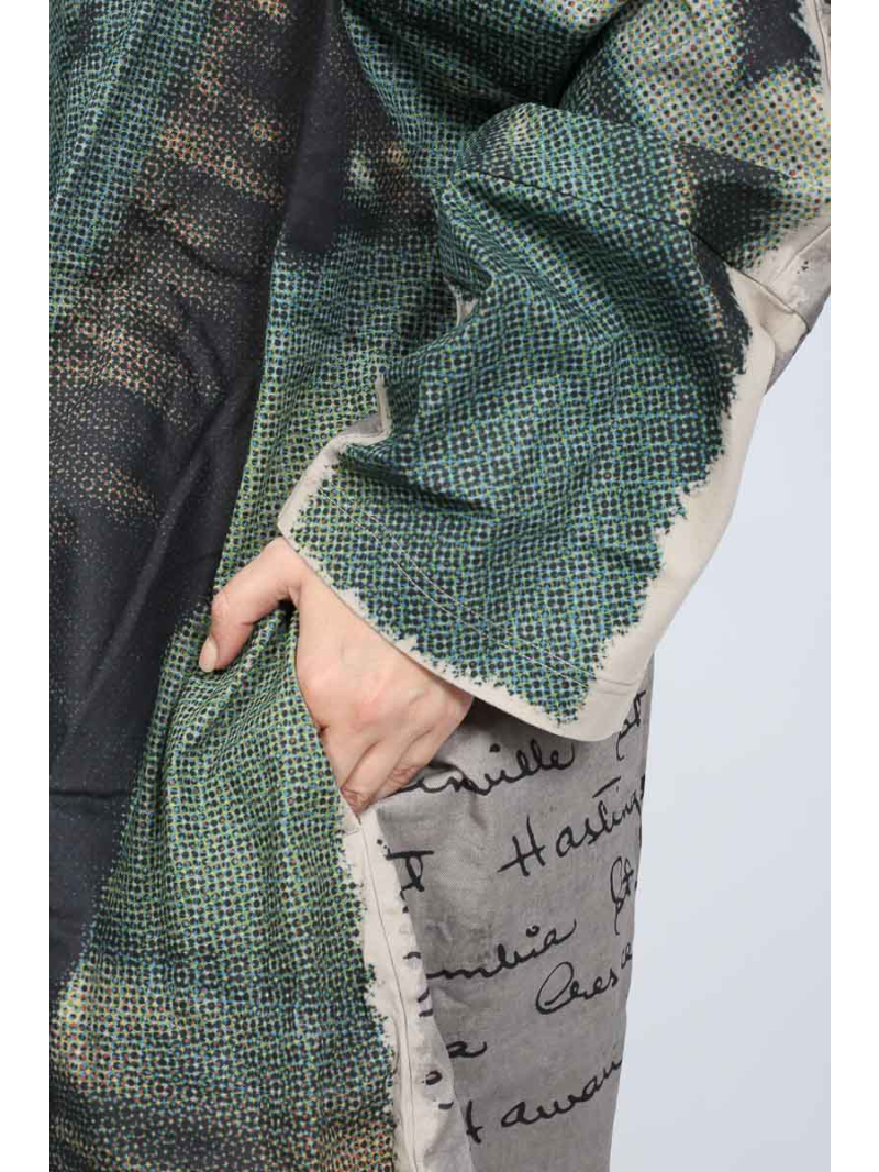 Rundholz DIP - Elegantes Baumwollkleid mit digitalem Druck für Damen - 2252110911