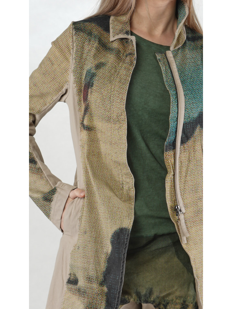 Rundholz DIP - Schmaler Baumwoll Stretch Mantel - 2252111213