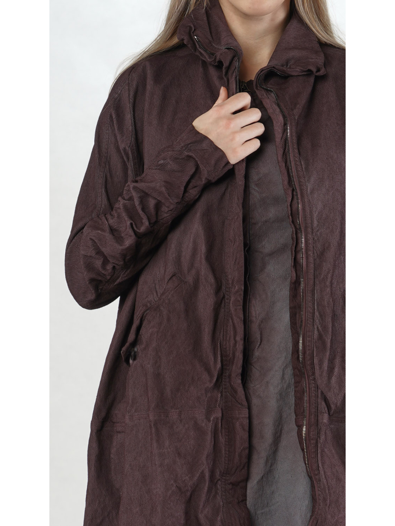 Rundholz DIP - Ausgestellter Bicolor Baumwoll Twillmantel - 2252121202