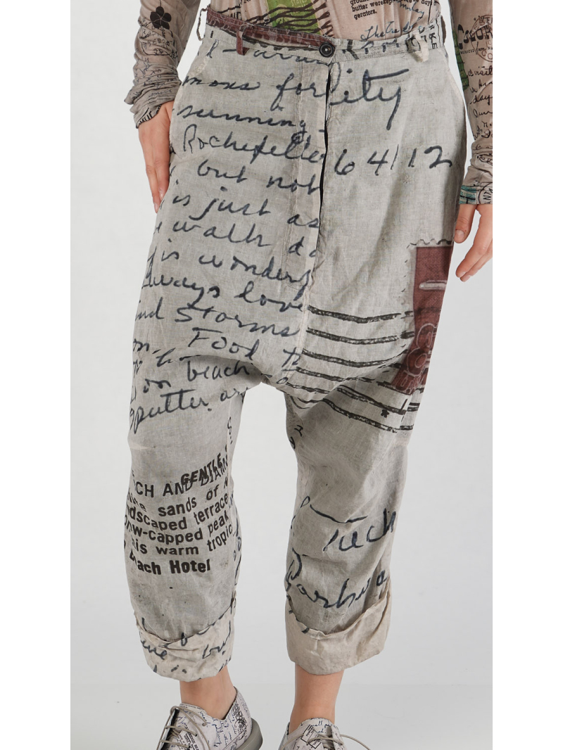 Rundholz DIP - Baumwoll voile Hose mit tiefer Schritthöhe - 2252170104