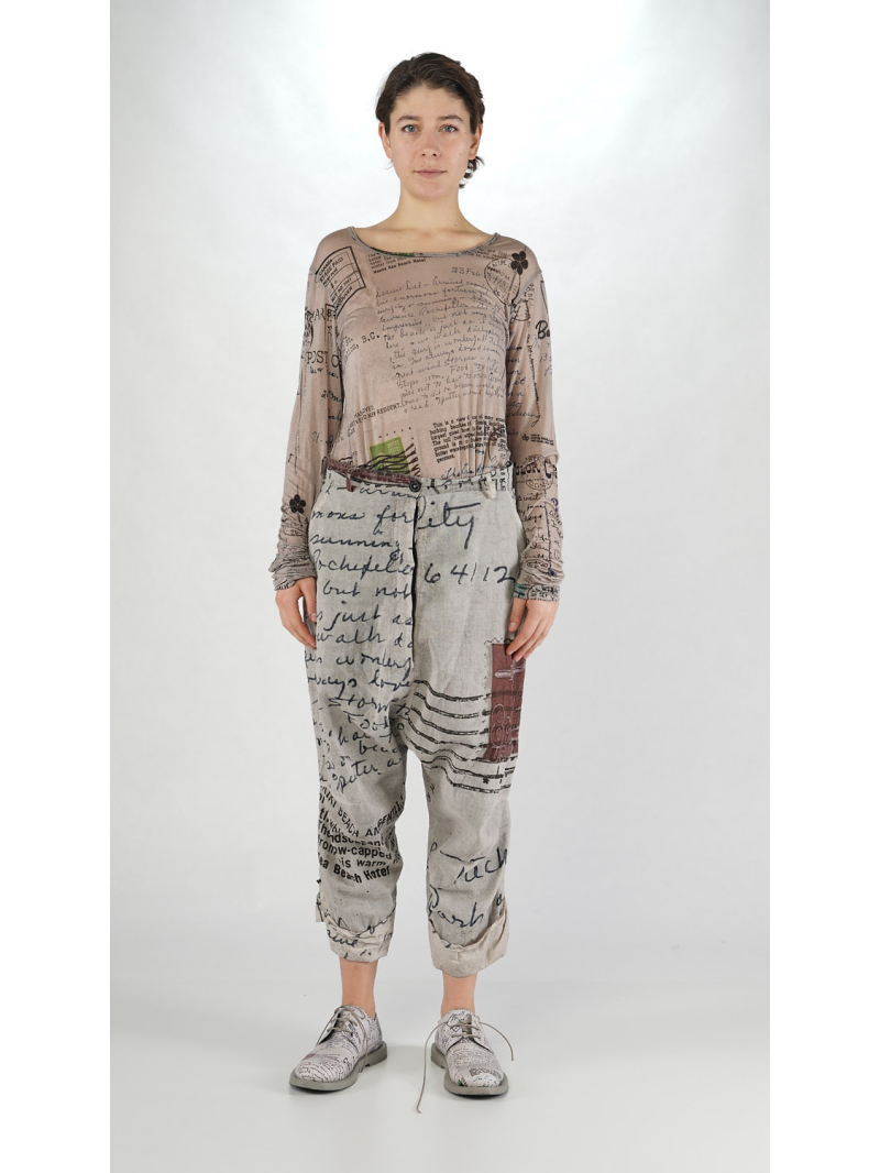 Rundholz DIP - Baumwoll voile Hose mit tiefer Schritthöhe - 2252170104