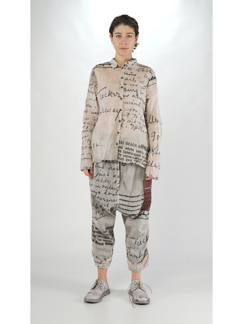 Rundholz DIP - Baumwollbluse mit Hemdblusenkragen und Schlitz - 2252170401