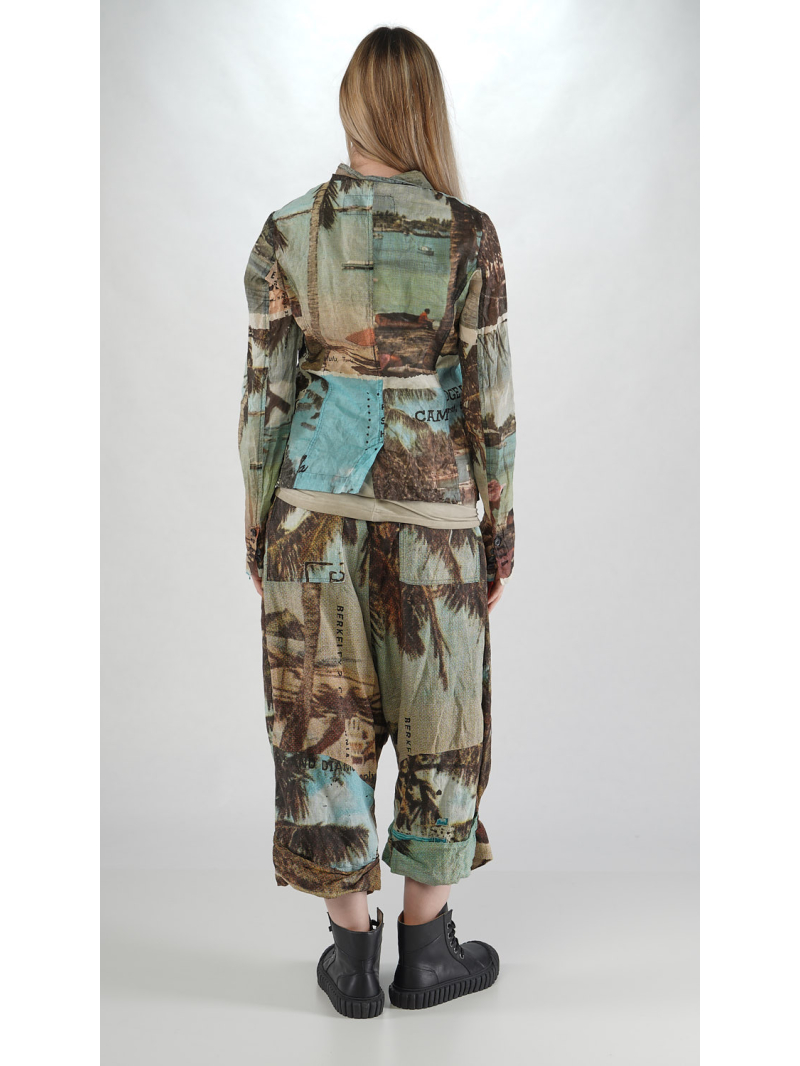 Rundholz DIP - Gerade schmale Baumwoll voile Jacke - 2252171103