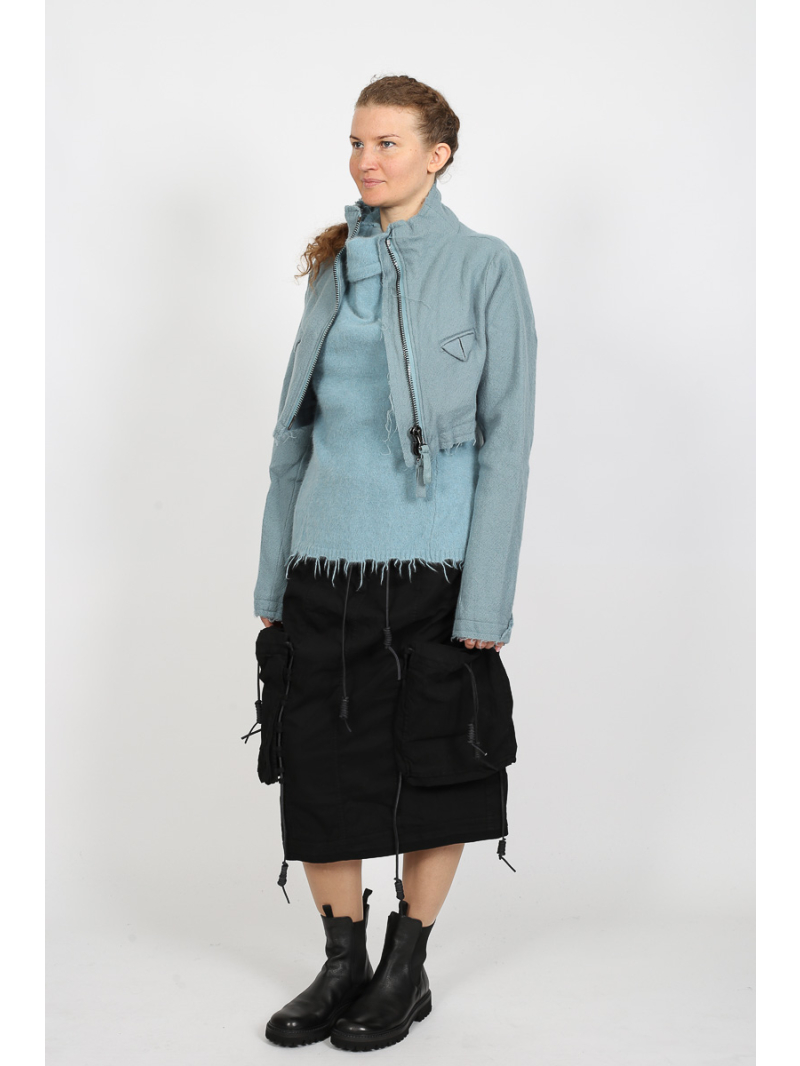 Rundholz DIP - Wolljacke mit Reißverschluss und besonderen Nähten - 2252211103