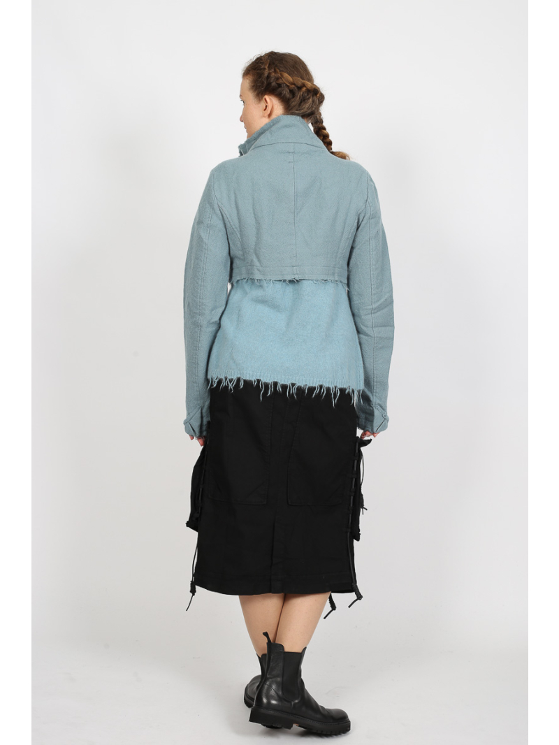 Rundholz DIP - Wolljacke mit Reißverschluss und besonderen Nähten - 2252211103