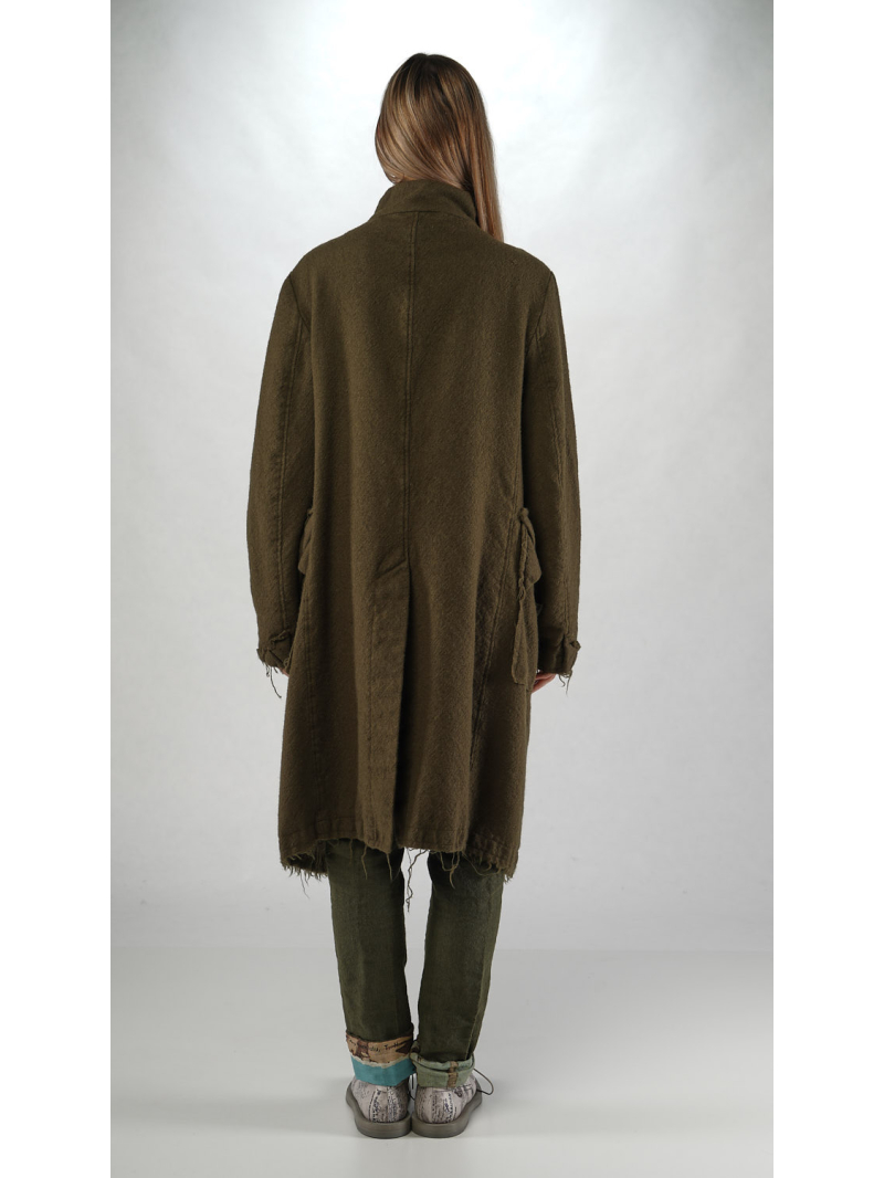 Rundholz DIP - Schmaler Woll Mantel - 2252211205