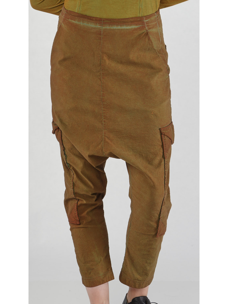 Rundholz DIP - Tulpenförmige Leinen Baumwoll Stretch Hose - 2252240105