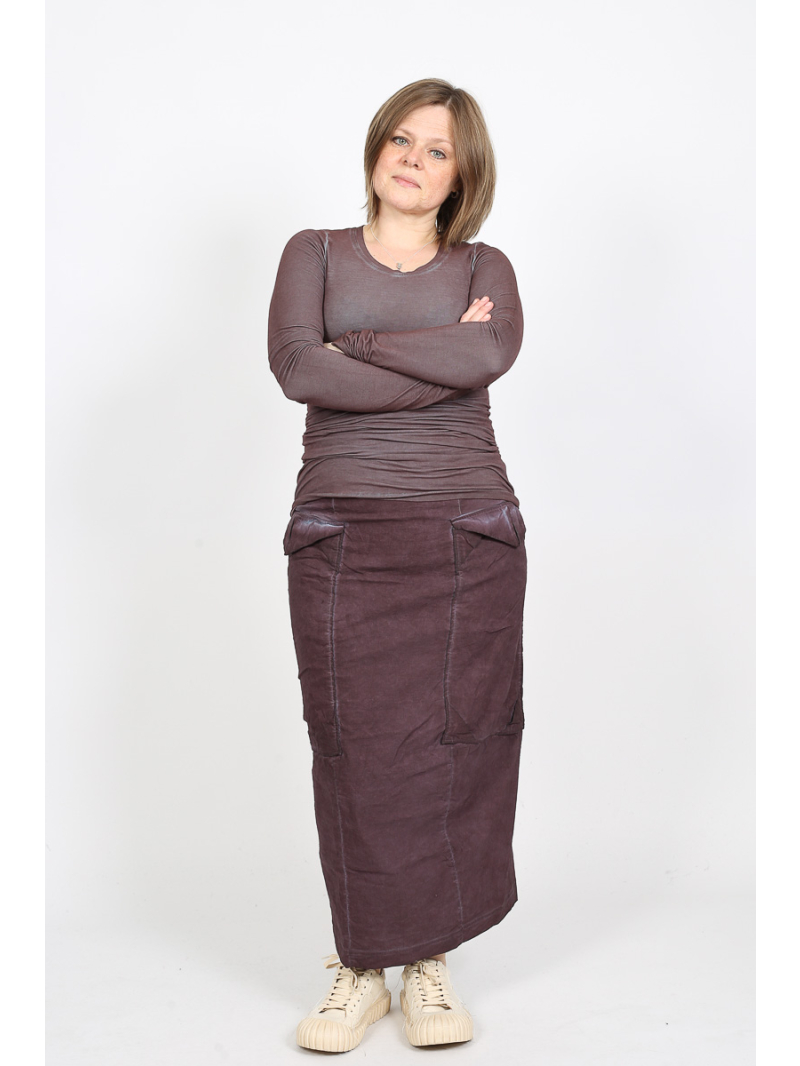 Rundholz DIP - Bananenschnitt Rock mit elastischem Bund - 2252240308