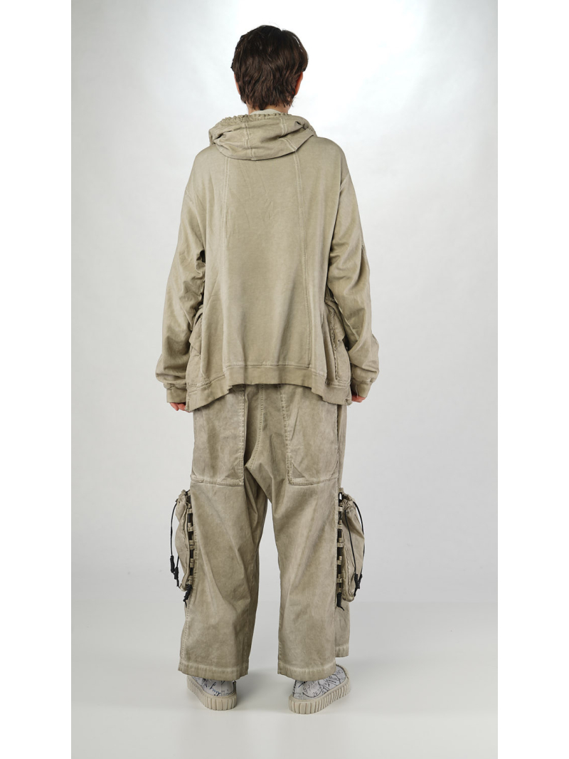 Rundholz DIP - Bicolor Thin French Terry Jacke mit Kapuze - 2252271102