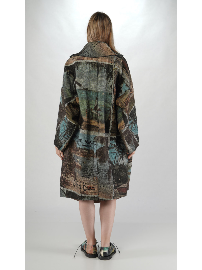 Rundholz DIP - Ballonförmiger Needle Punch Mantel mit Allover Druck - 2252281203