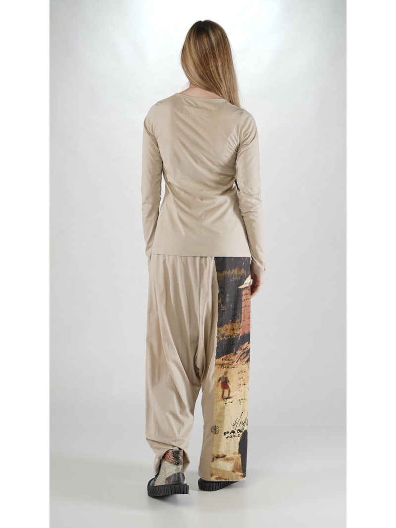 Rundholz DIP - Dip Langarm-T-Shirt aus 100% Baumwolle mit Druck - 2252300502