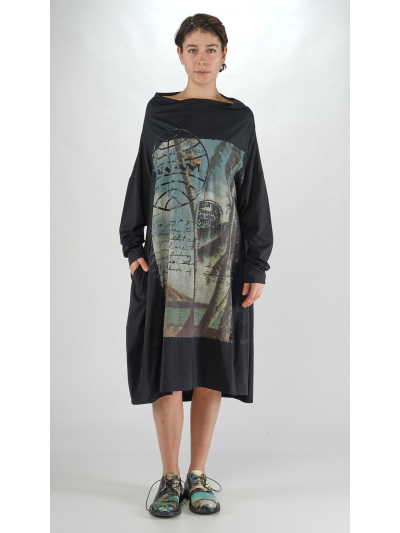 Rundholz DIP - Elegantes Ballonkleid aus 100% Baumwolle mit Druck - 2252300906