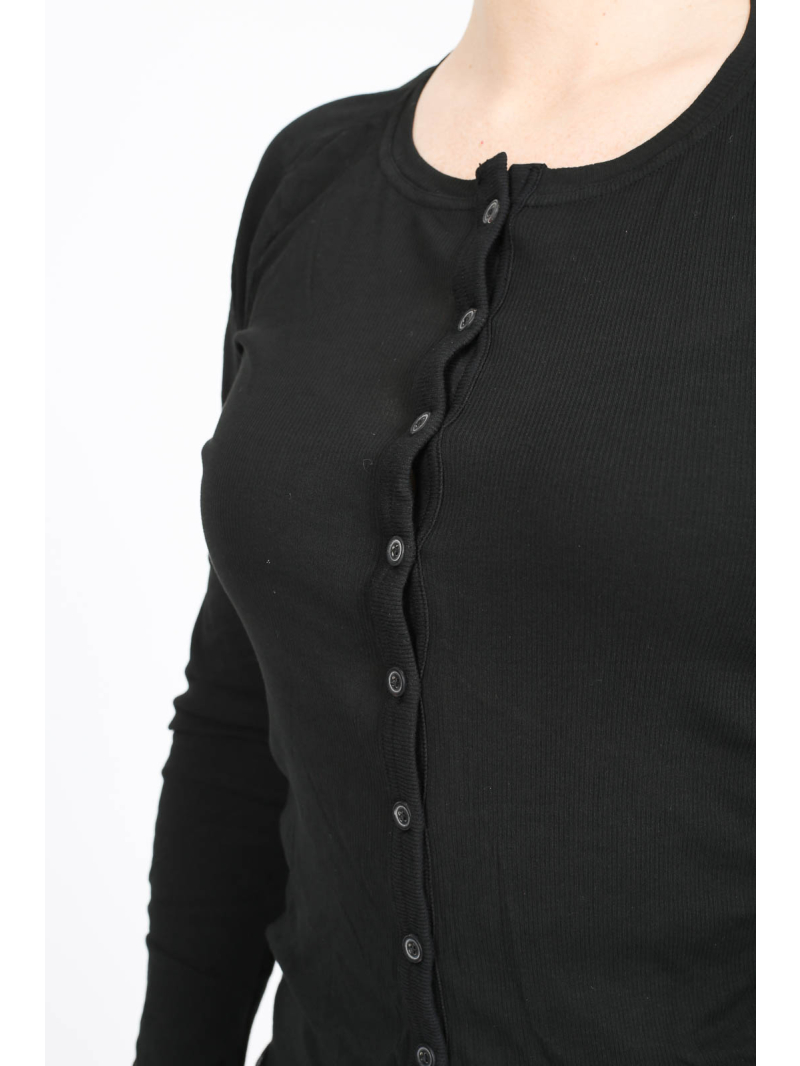 Rundholz DIP - Taillierte Baumwolljacke mit Knopfleiste und Meshkante - 2252341106