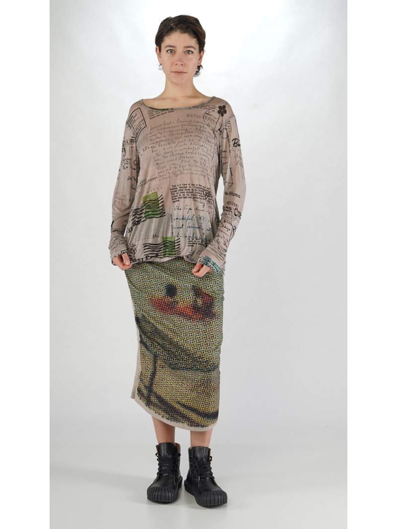 Rundholz DIP - Elegantes T-Shirt aus Lyocell und Seide mit langem - 2252420502