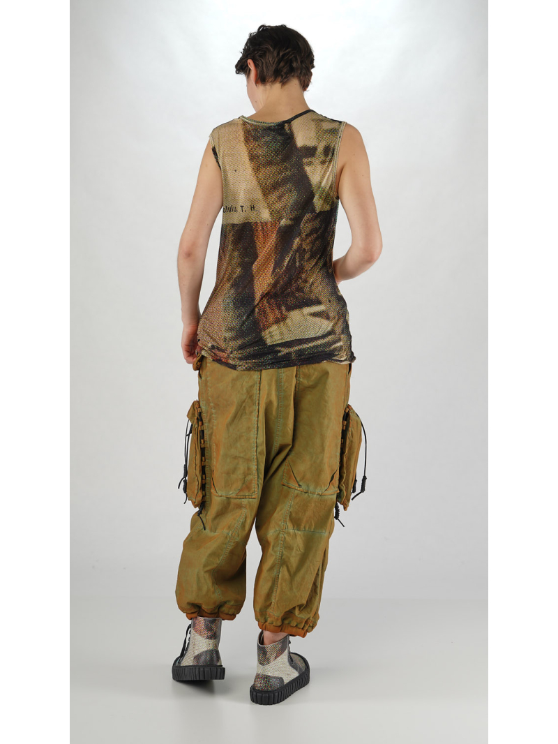 Rundholz DIP - Schmales Lyocell Seiden Jersey Top mit Allover Druck - 2252420804