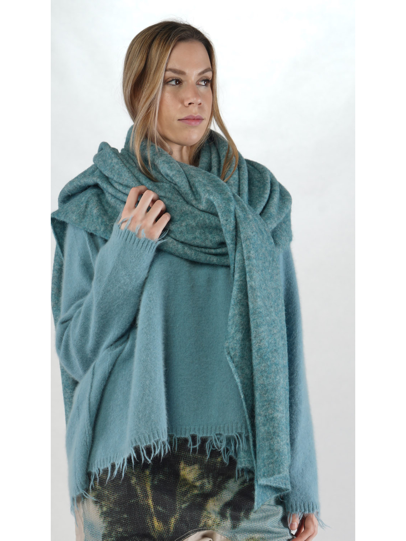 Rundholz DIP - Oversize Alpaka Woll Strickschal - 2252467706