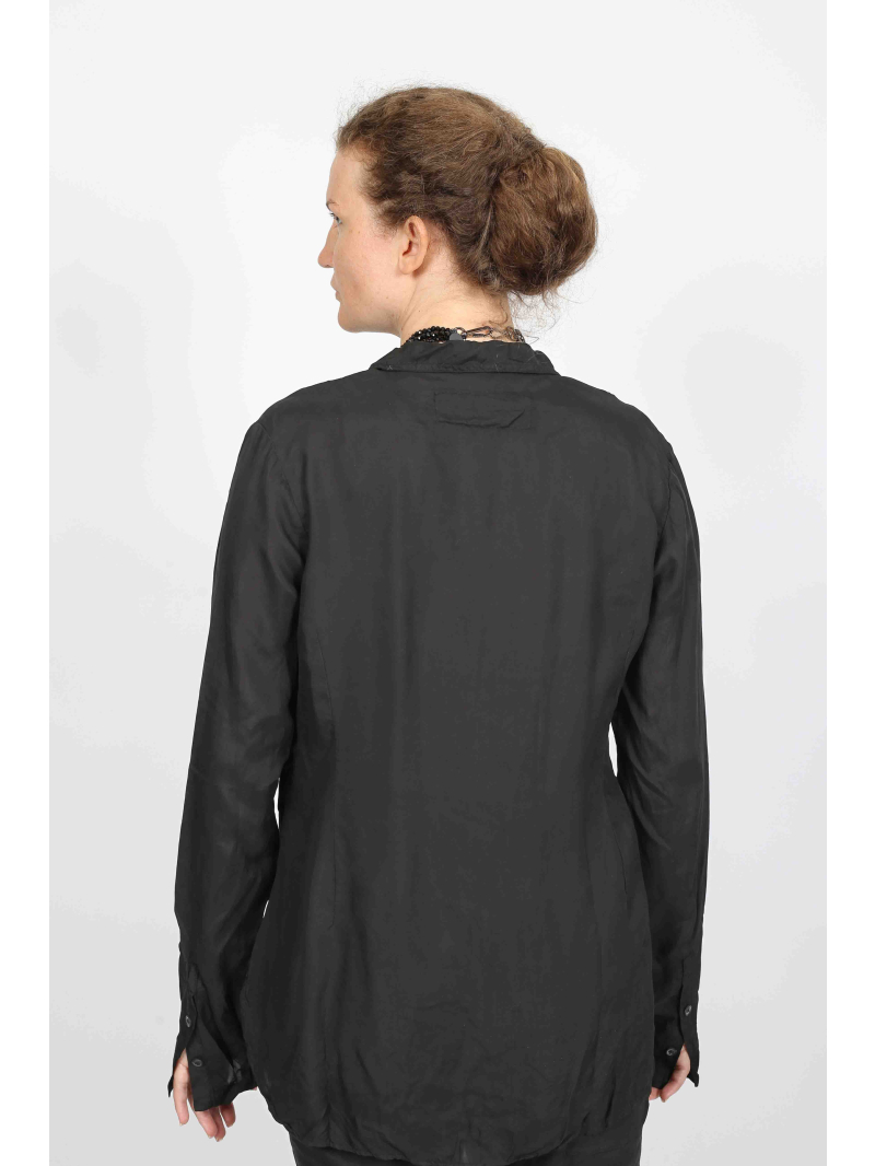 Rundholz DIP - Cupro-Bluse mit asymmetrischem Saum und Knopfdetails - 2252470402