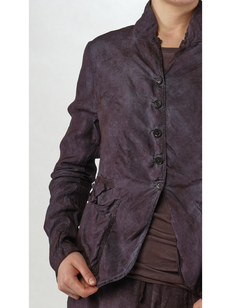 Rundholz DIP - Schmale Bicolor Cupro Jacke - 2252471105