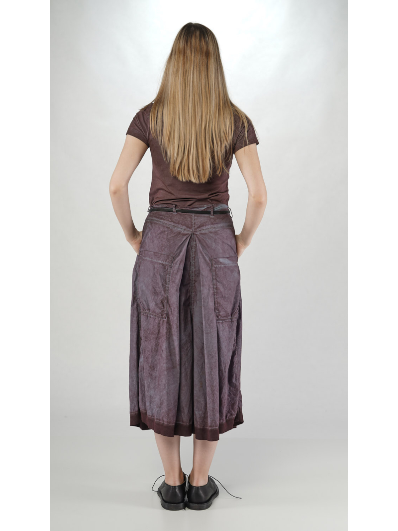 Rundholz DIP - Ausgestellte Baumwollhose mit Kellerfalten und Steppbund - 2252530106