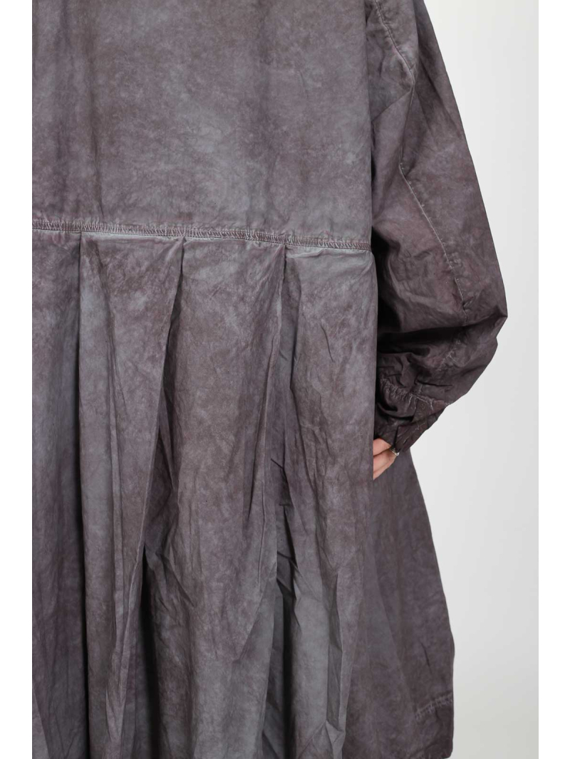 Rundholz DIP - Oversize Baumwollkleid mit Kellerfalten und Hemdkragen - 2252530903