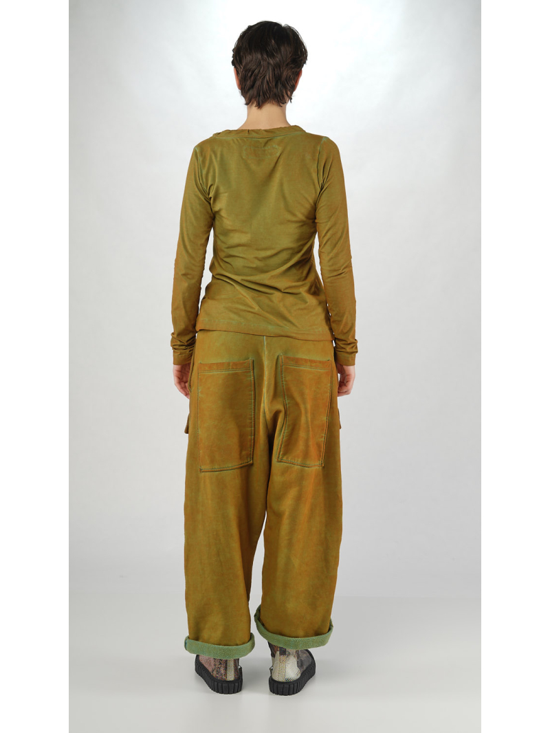 Rundholz DIP - Langärmeliges Bicolor Crepe Jersey Shirt - 2252560501