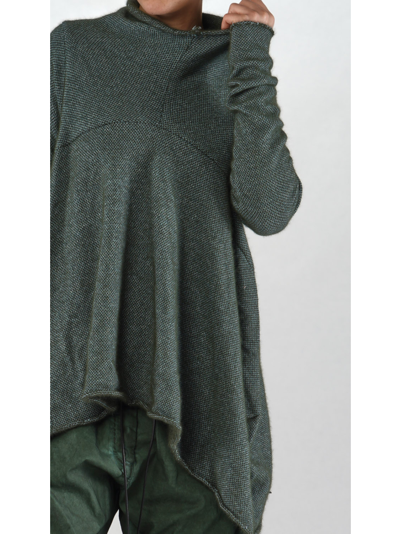 Rundholz DIP - Zweifarbiger Asymmetrischer Woll mix Pullover - 2252590703