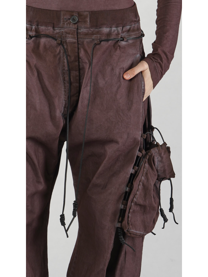 Rundholz DIP - Bicolor Twill Hose it Lässiger Schritthöhe - 2252600101