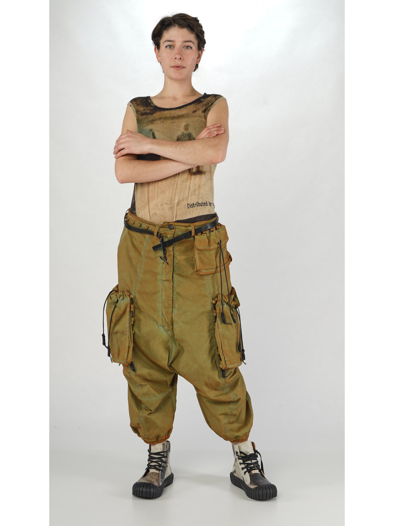 Rundholz DIP - Knöchellange Bicolor Twill Hose - 2252600102