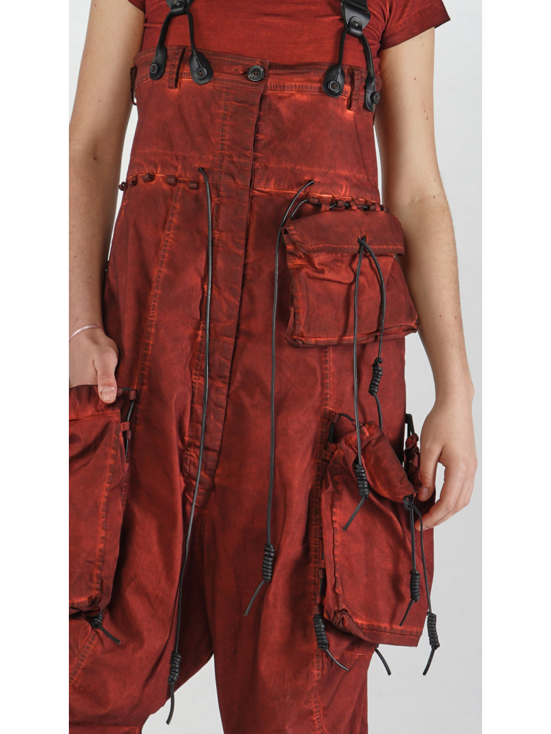 Rundholz DIP - Bicolor Ultra High Waist Twill Hose mit Hosenträgern - 2252600110