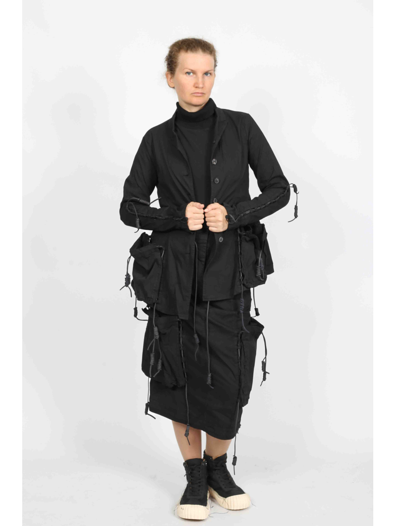 Rundholz DIP - Baumwolljacke mit Leder-Details von dip - 2252601113