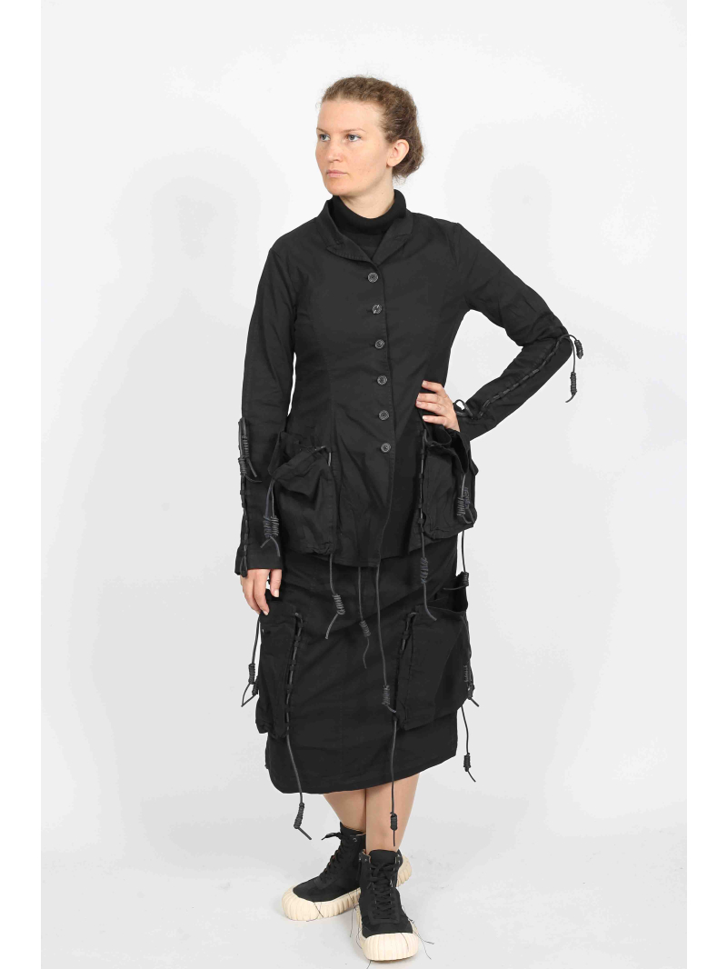 Rundholz DIP - Baumwolljacke mit Leder-Details von dip - 2252601113